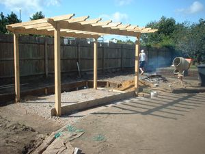 Wooden garden shade