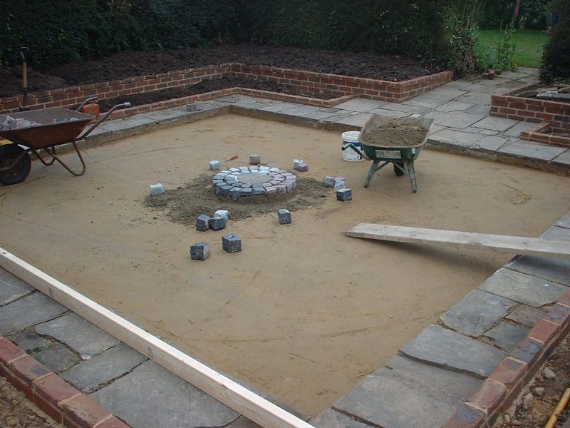 circular garden design stones