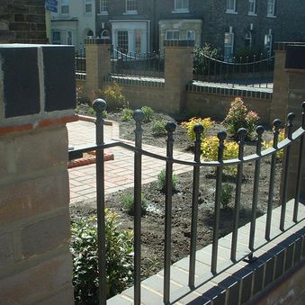 New walls and courtyard garden in Norwich