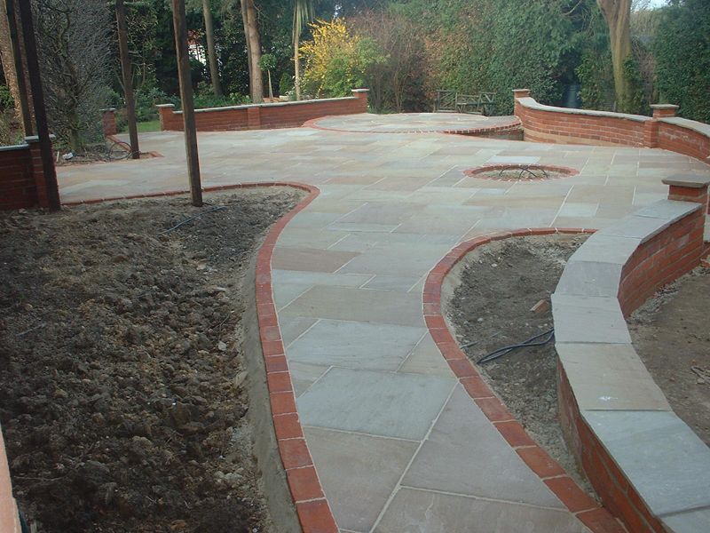 Paved garden design